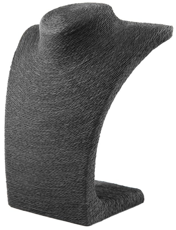 Popiersie z włókna łykowego w kolorze czarnym, wymiary 23 cm x 19,5 cm x 5,5 cm