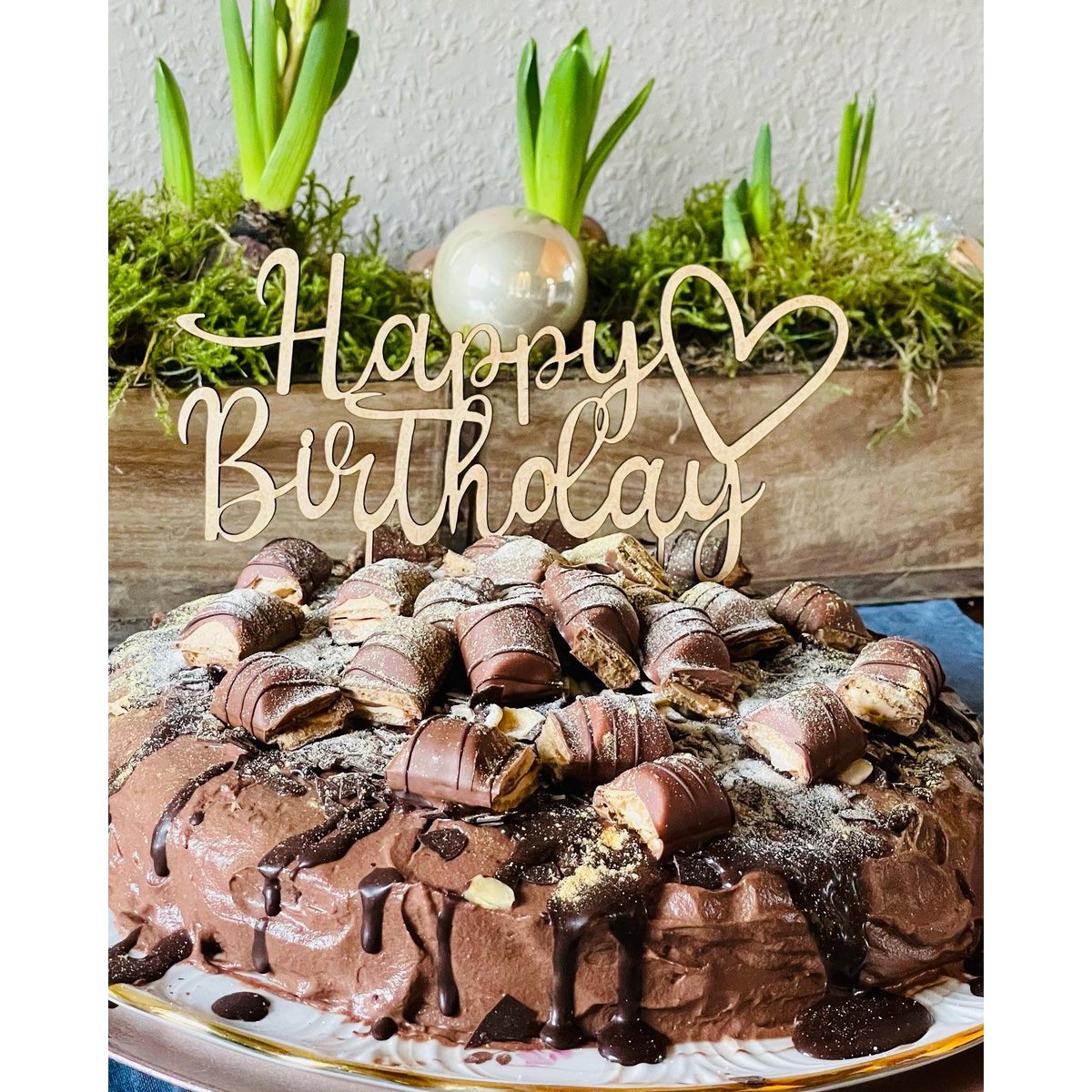 Cake topper "Happy Birthday"