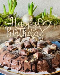 Adorno para tarta "Feliz cumpleaños"