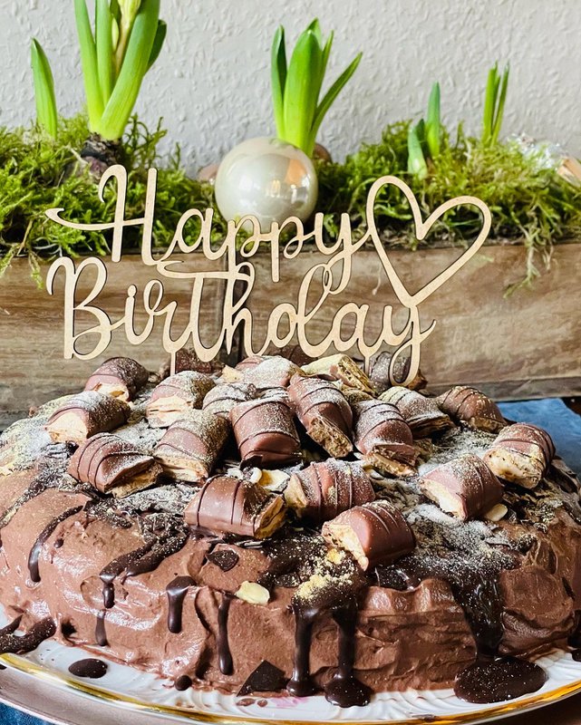 Kage topper "Happy Birthday"