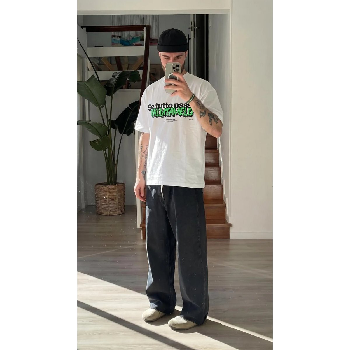 T-Shirt Bianca 200gr Oversize Cotone Made in Italy - Pass