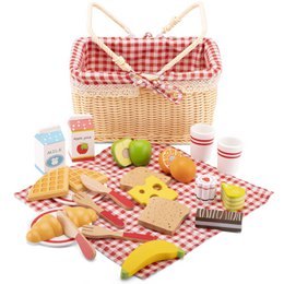 Juego de cesta de picnic de madera