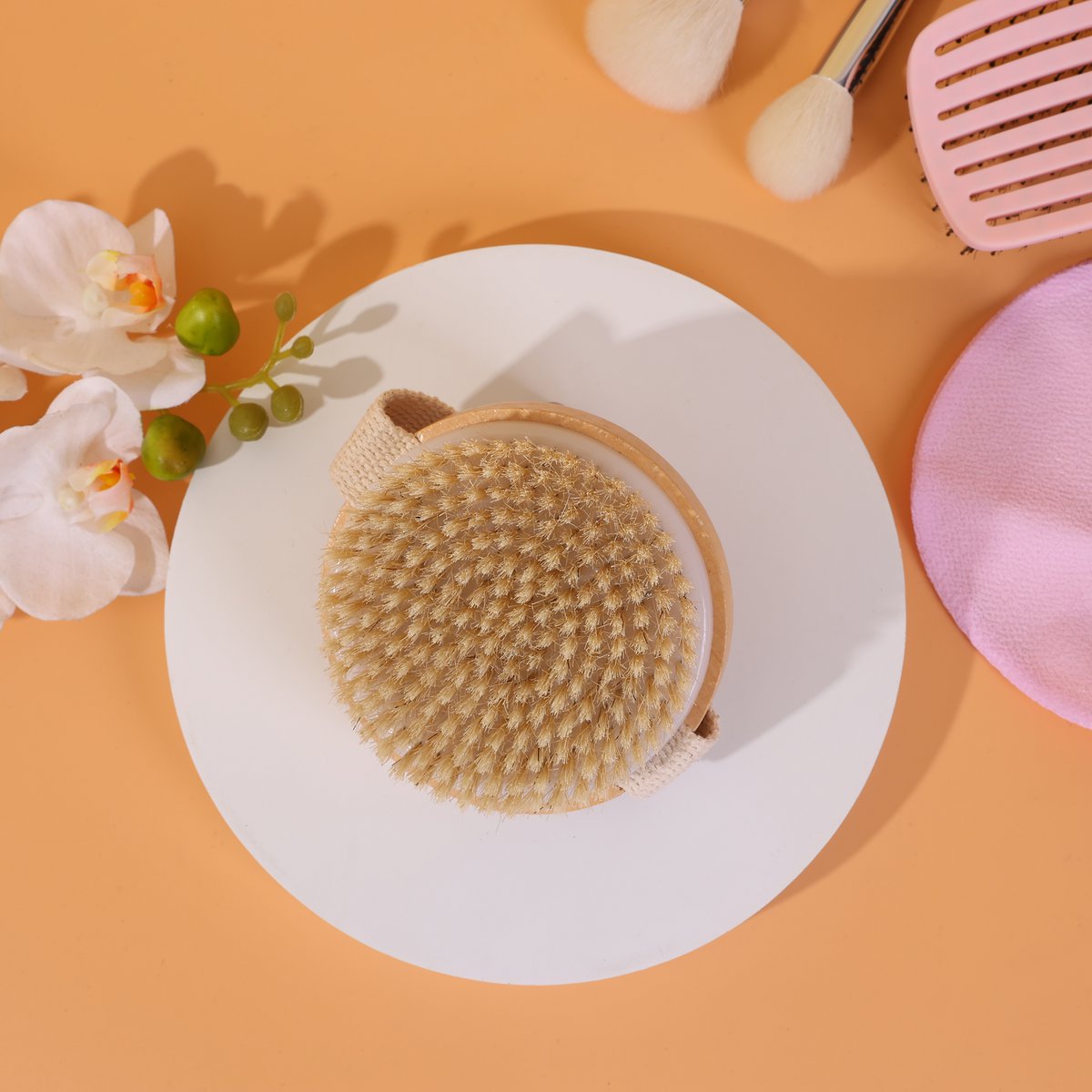 Sister Young l LUNA – Anti-cellulite body brush with natural bristles for dry and wet massage