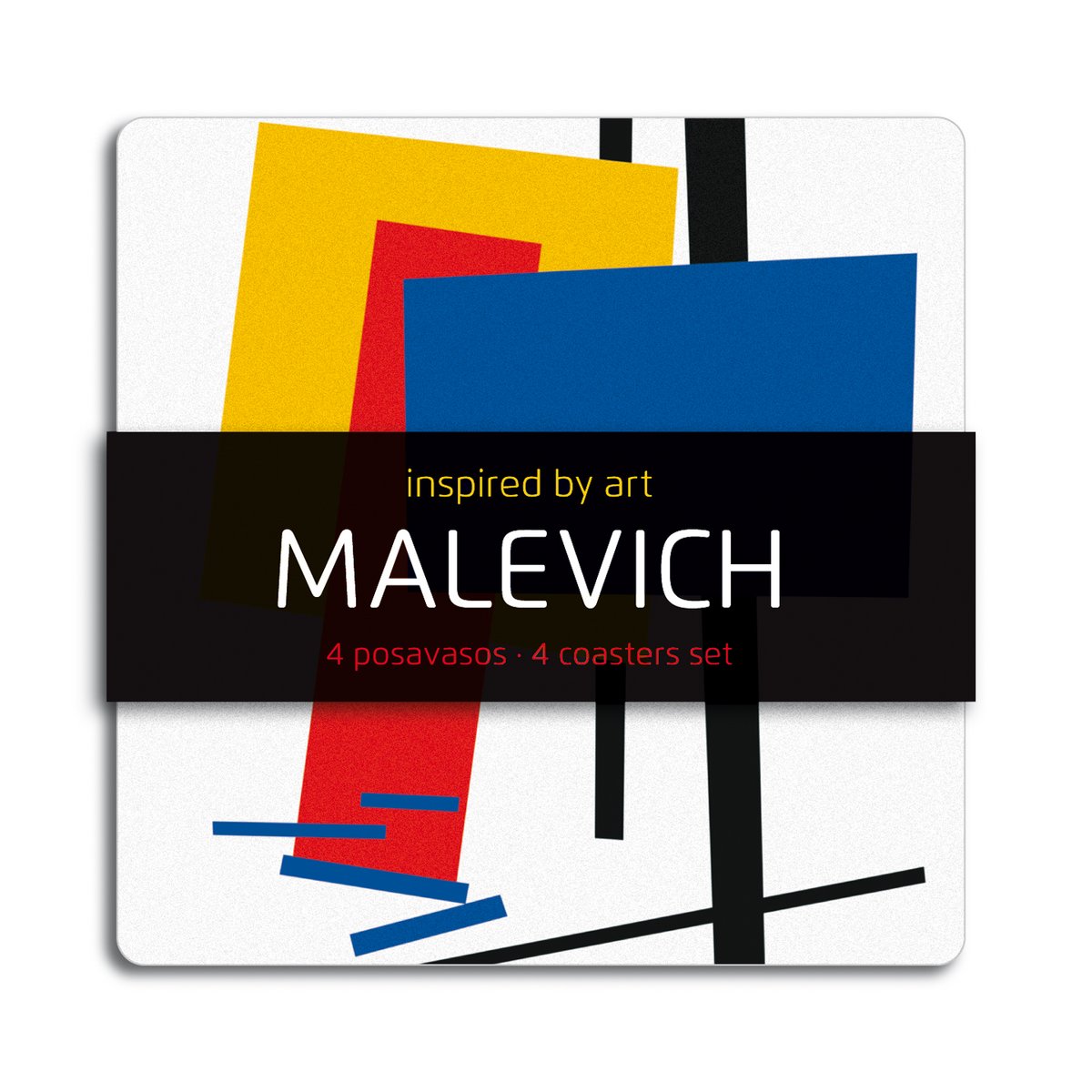 Ensemble de 4 sous-verres Malevitch