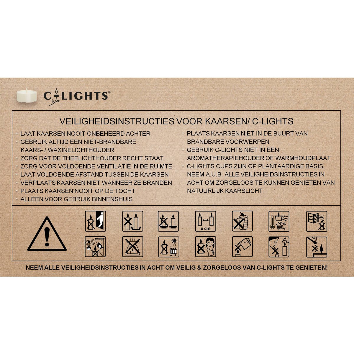 C-Leuchten | UNIVERSELLES NEUES PACK | Öko-Teelichter | Vegan | 40 Stück | 6 Brennstunden