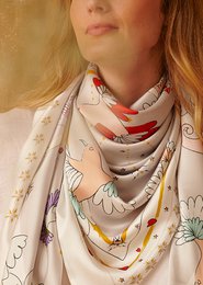 Foulard Triangle géant « Le paradis blanc »
