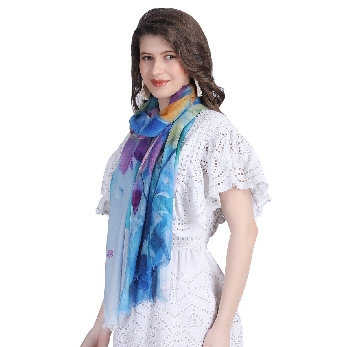 Silk scarf ladies gol