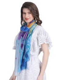 Silk scarf ladies gol