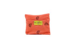 Decorative red cushion with a patterned design, available in small, medium, and large sizes.