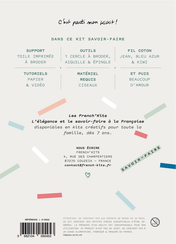 Kit Broderie Green - Chaîne de Coeurs