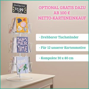GRATIS Katzenmuddi-kaartstandaard – vanaf € 100 kaartbestelwaarde
