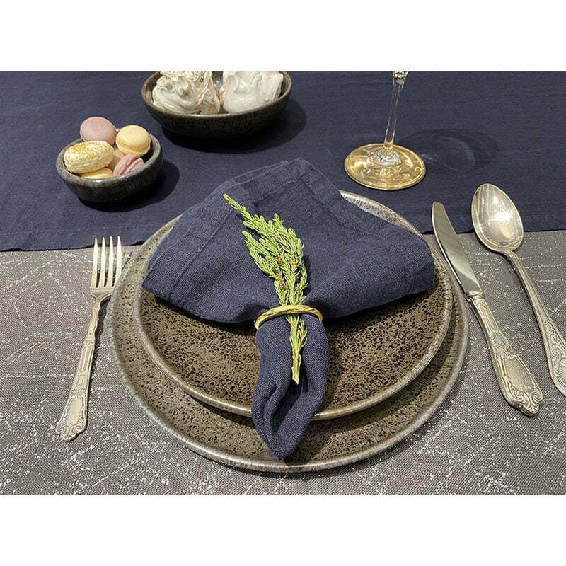 Leinenserviette Indigo