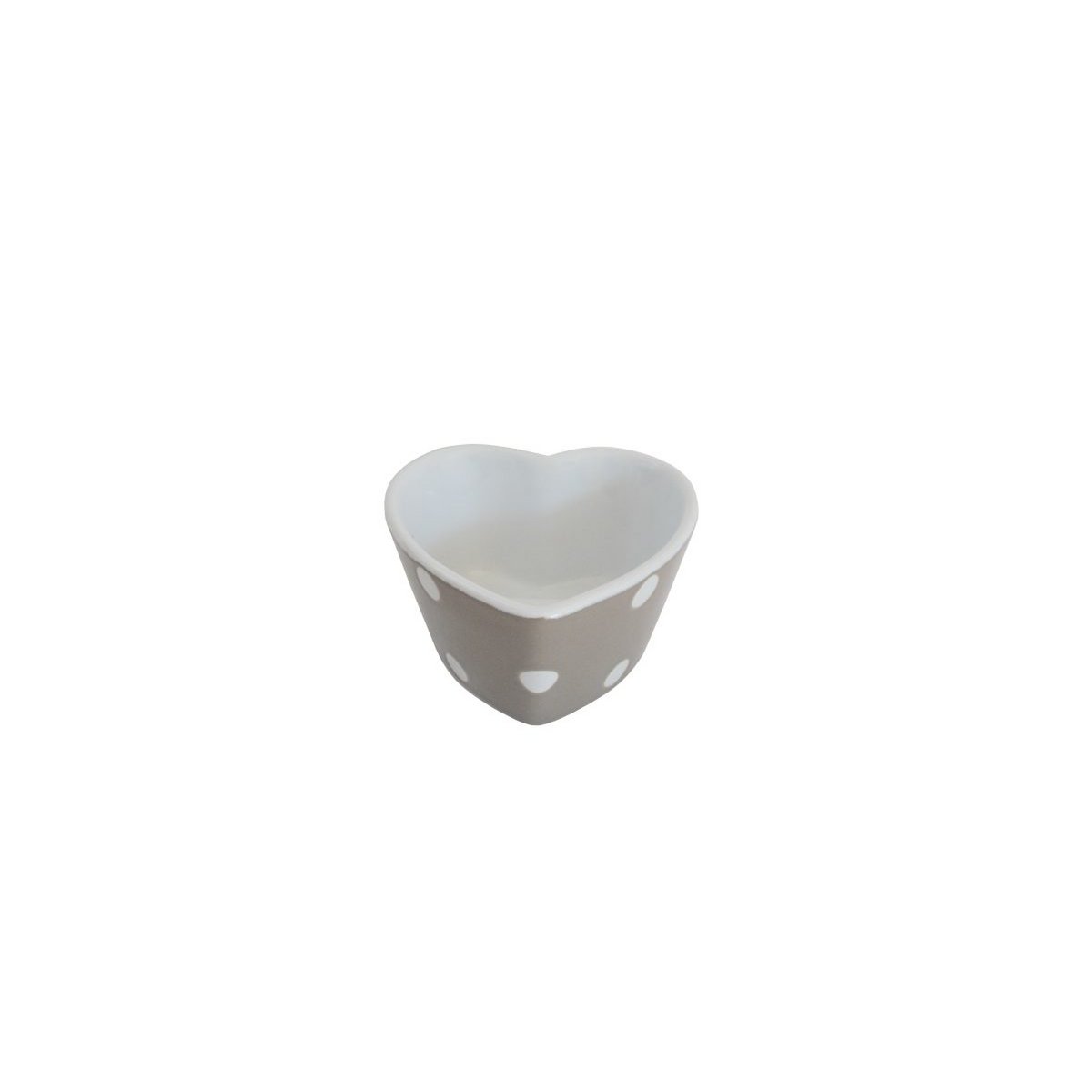 Ramequin coeur beige à pois Isabelle Rose