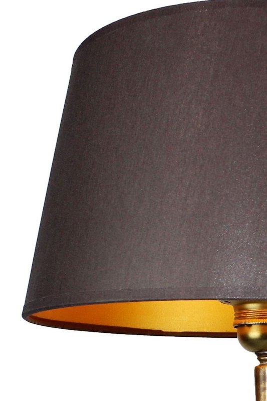 Lampenschirm Stoff schwarz/ innen gold 30/25/16 cm