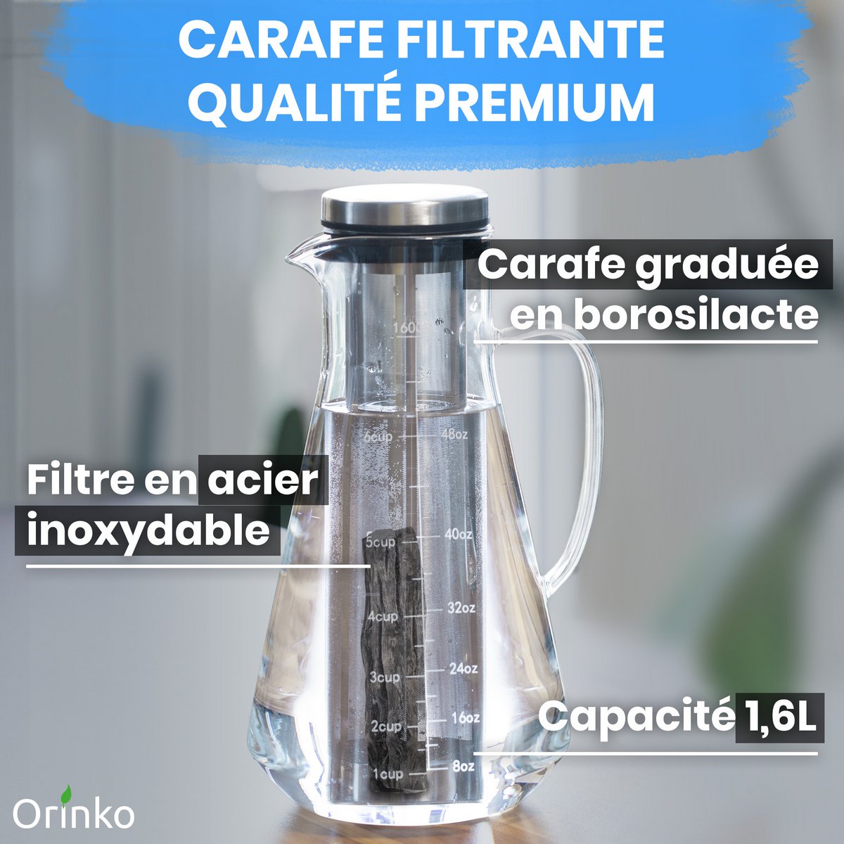 Vandoprensning Kit: Carafe + Kishu Active Coal