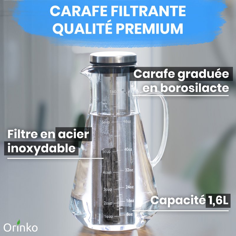 Wasserreinigungsset: Carafe + Kishu Active Coal