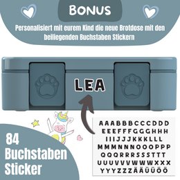 Leaf kan met compartimenten, licht en lek - sticker blauw