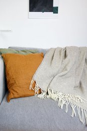 Uldtæppe / kæletæppe almindelig kalksten