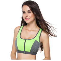 Biustonosz sportowy Clip & Zip - zielony