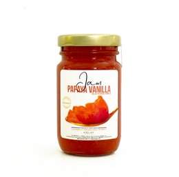 Papaya vaniljesyltetøj 120 ml - Naturlig, håndværksmæssig smørbar frugt - Bevar smørekrukke