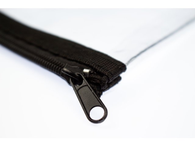 Etui Kangaro transparant 125x330mm, zwarte rits