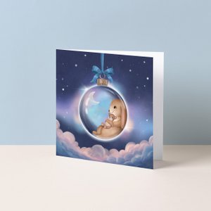 Grußkarte | Weihnachtskarte zwischen den Sternen