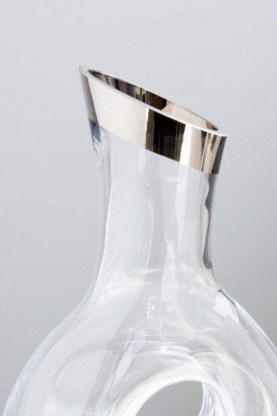 EDZARD karaffel Gordon, håndblæst krystalglas med platinkant, højde 30 cm, kapacitet 1,2 liter