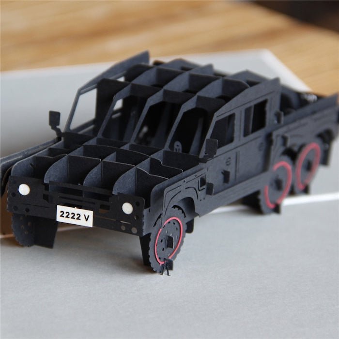 3D -kort til ham til far - Jeep og motorcykeldesign