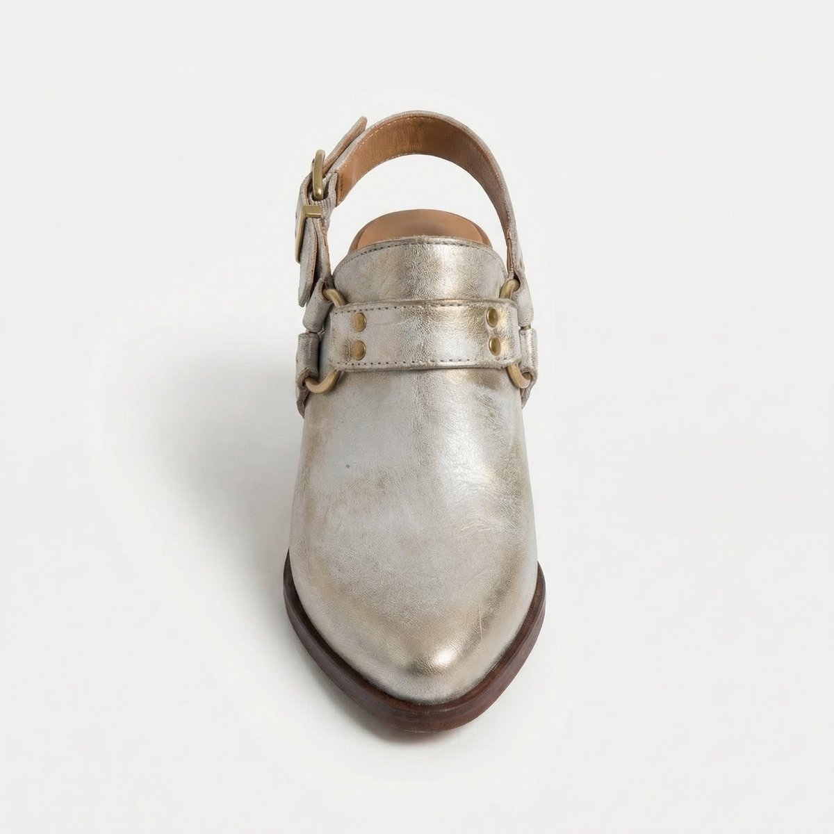 Deva Silver Mules