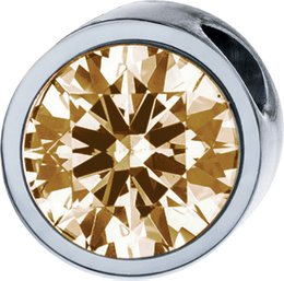 PURE pendant round, 6mm, with a stone in a color of your choice, made of stainless steel