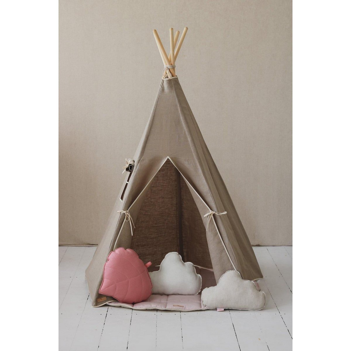 Tipi- und Mattenset „Natural Linen“
