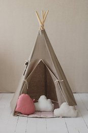 Tipi- und Mattenset „Natural Linen“