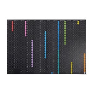 Annual planner 2026 with adhesive dots - 100x69 cm