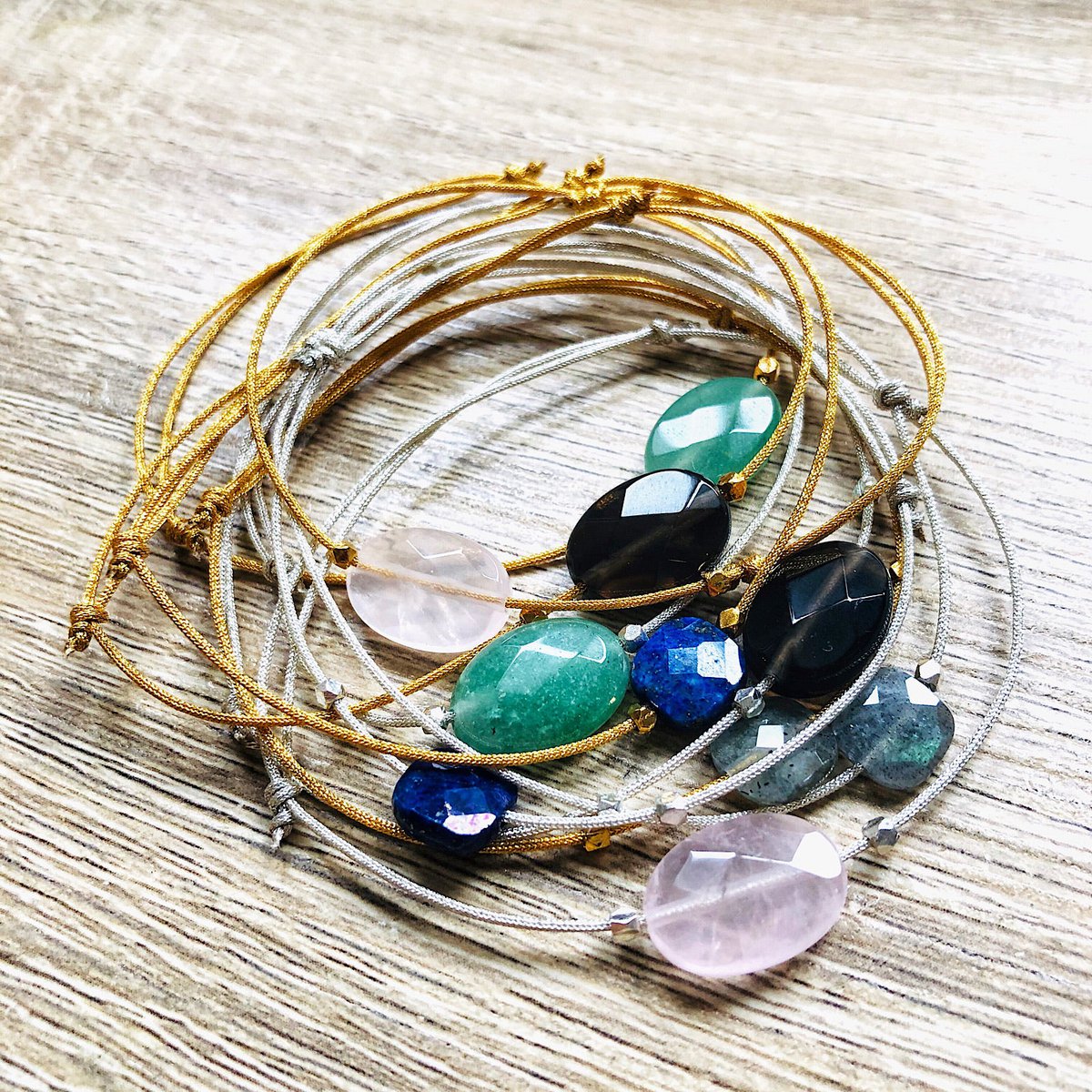 Justerbart armbånd Carrie Lapis Lazuli sølv