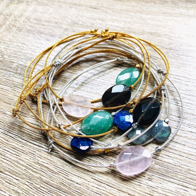 Justerbart armbånd Carrie Lapis Lazuli sølv