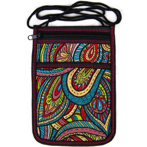 A shoulder bag with Boho pattern - Saracenia - 23.5x15cm