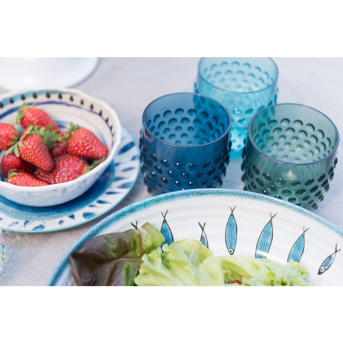 Arca Dotted aqua - Acryl Drinkbeker 350ml - groen - duurzaam, lichtgewicht, onbreekbaar, ideaal voor in de tuin, picknick, speelse look