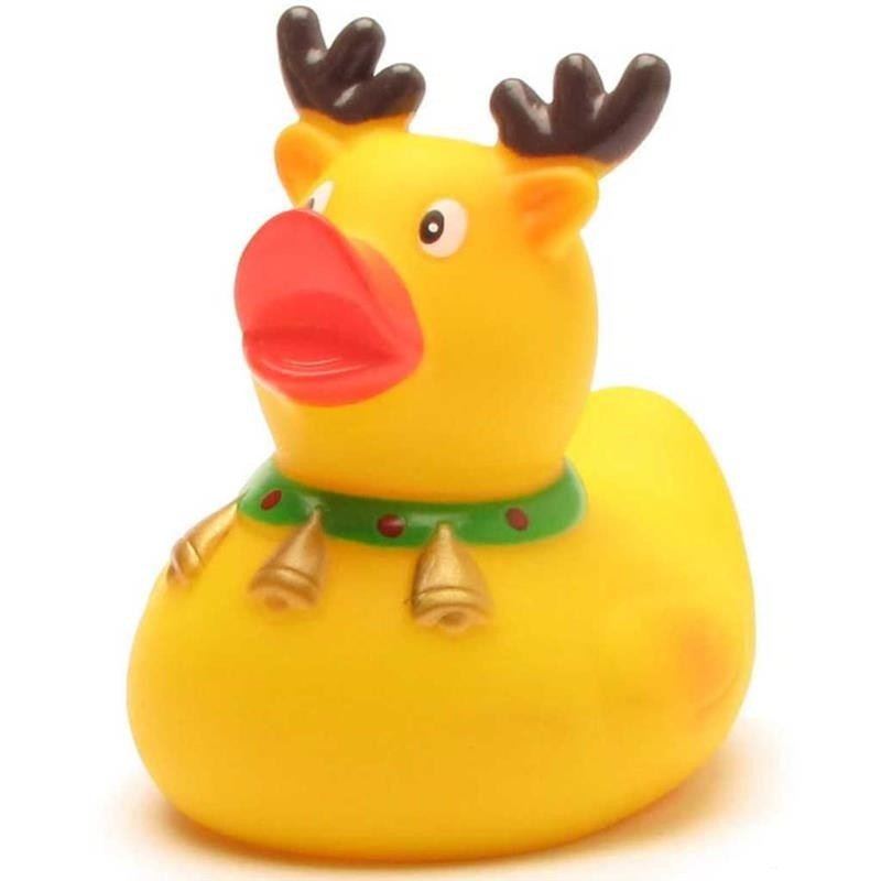 Christmas rubber duck reindeer with bell rubber duck