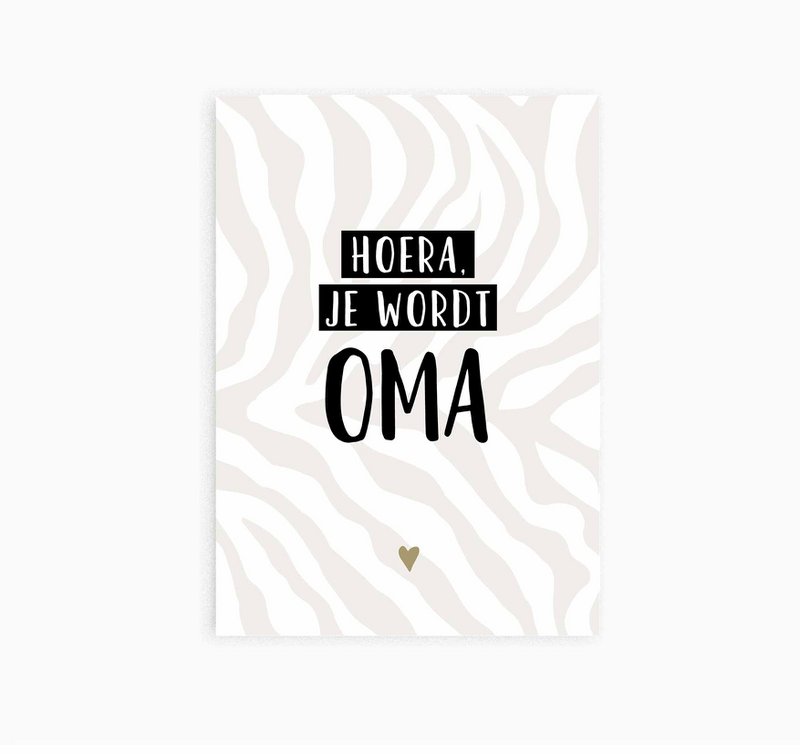 Ansichtkaart || Hoera je wordt oma