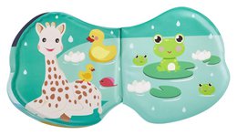 Sophie the giraffe bath booklet on white hanging card