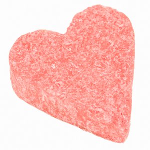 Amber block heart royal pink