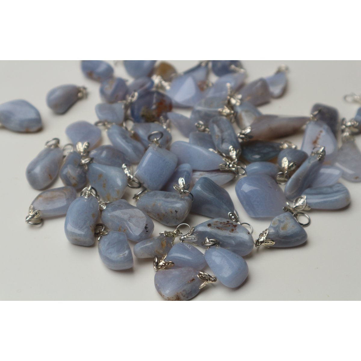 Blue chalcedony pendant