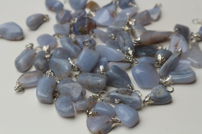 Blue chalcedony pendant