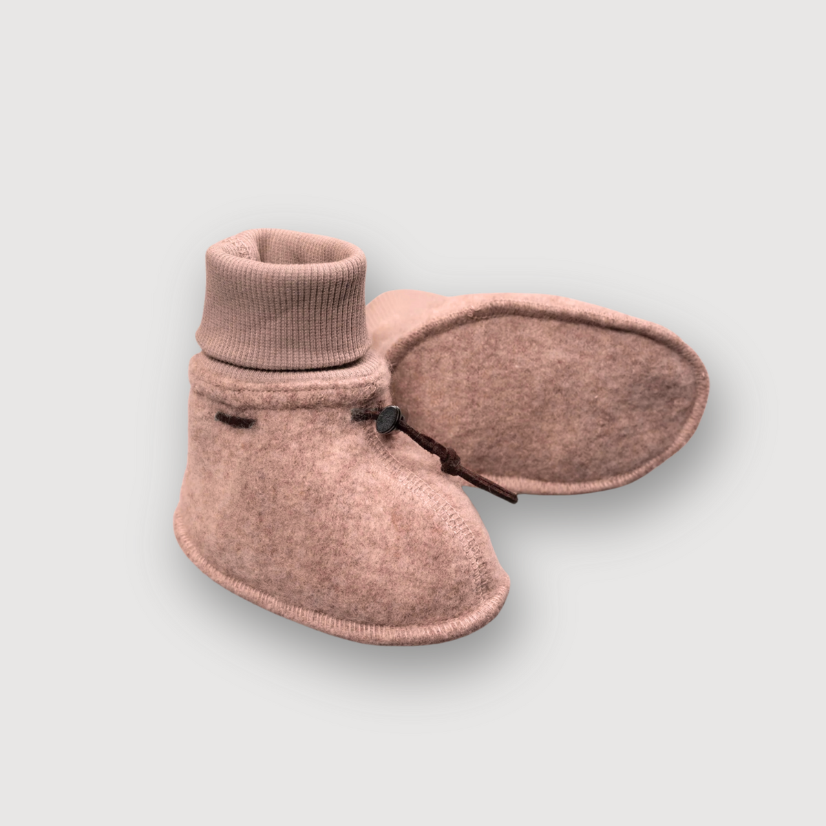 Babyschuhe aus Wolle – Sand