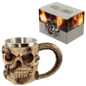Decorative Bronze Octopus Skull Tankard