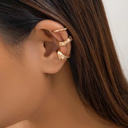 3 Teile/satz Metall Chunky Kein Piercing Clip Ohrringe Geometrische Ohr Manschette Ohrringe für Frauen Damen Party Mädchen Y2K Schmuck 2024 trendy