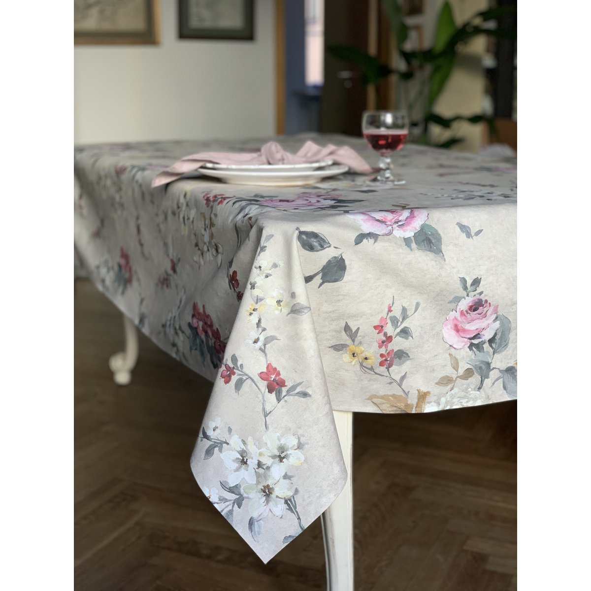Mantel Rectangular, 100% Algodón Orgánico, Estampado | Lexington