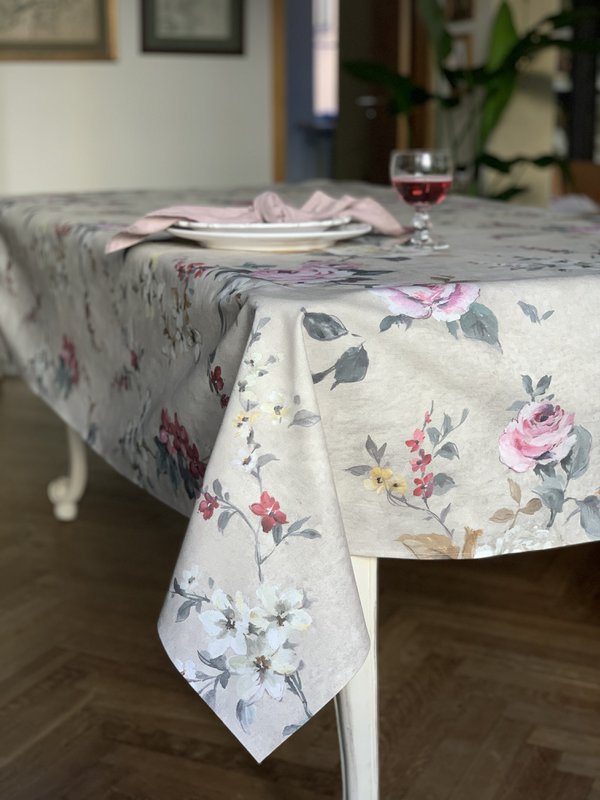 Mantel Rectangular, 100% Algodón Orgánico, Estampado | Lexington