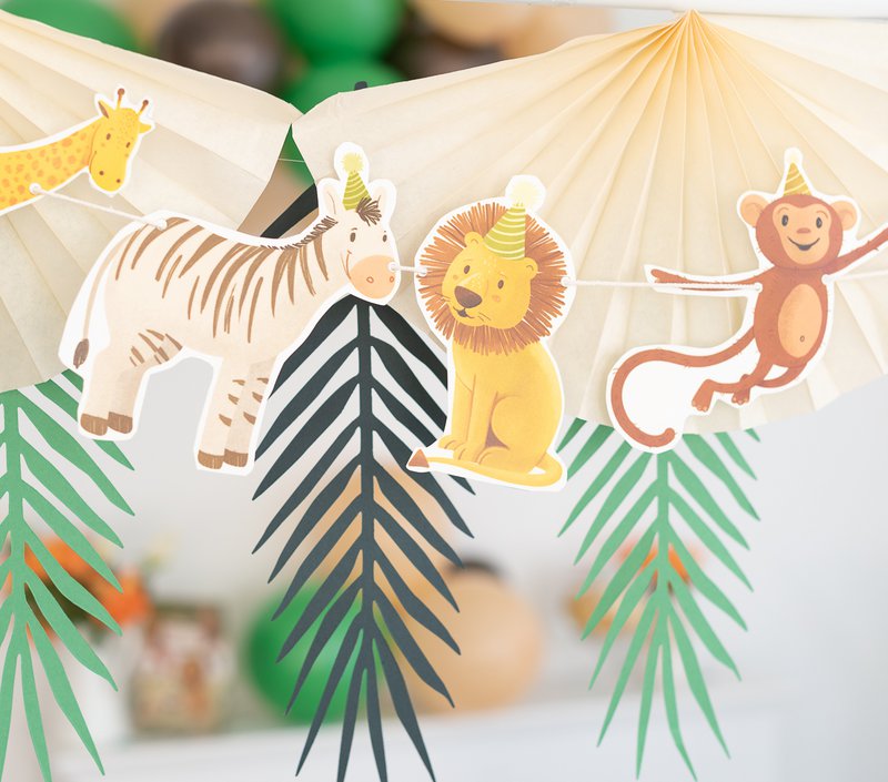 Safari Garland Safari, 4 motifs of 3 pieces