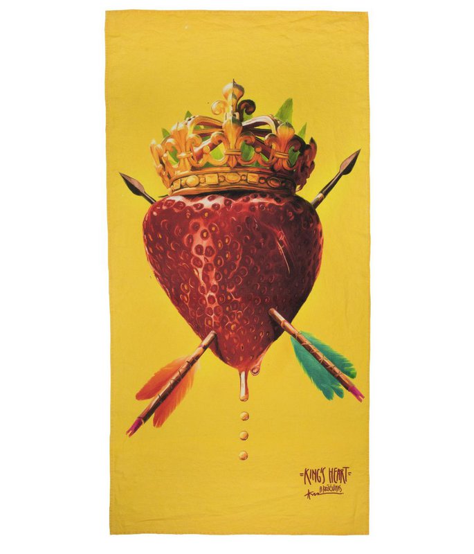 Linen beach towel King's Heart - Algis Kriščiūnas